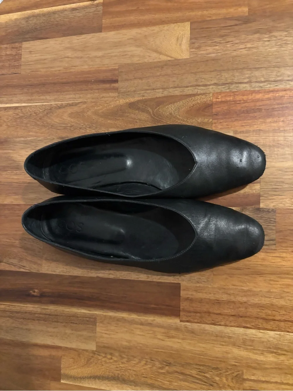 COS Black Leather Pointed Ballet Flats - Picture 2 of 15